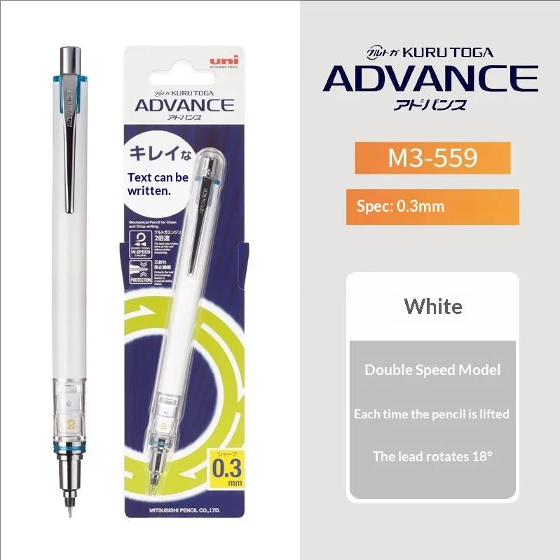 CowLost | product_id-uni-kuru-toga-advance-black-tech-mechanical-pencil-0-5mm-double-speed-auto-rotation-anti-break-lead |27