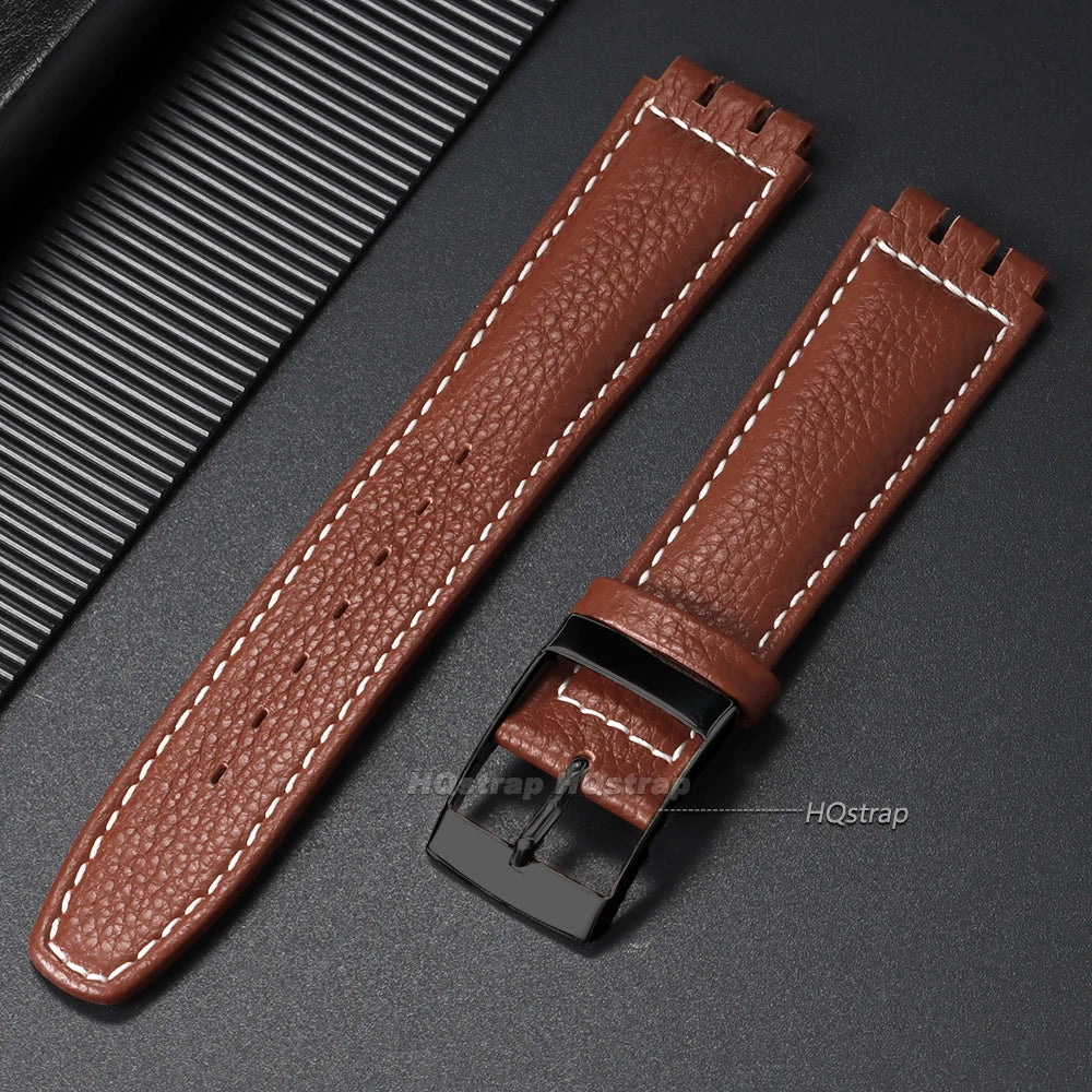 CowLost | product_id-17mm-waterproof-leather-sport-watch-strap-for-swatch-with-metal-pin-buckle |14