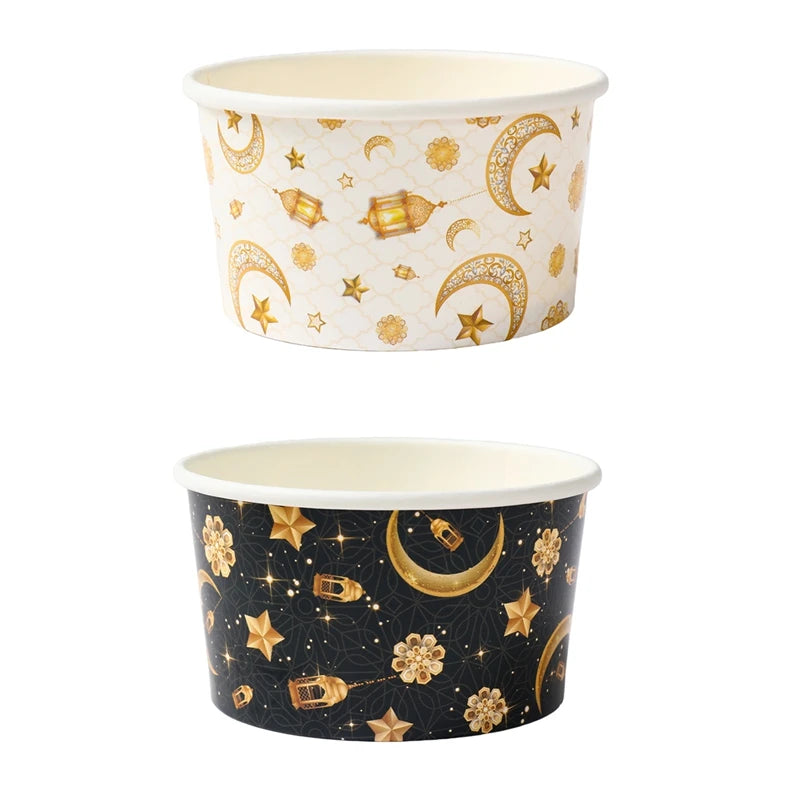 CowLost | 10pcs-ramadan-paper-bowl-eid-mubarak-decoration-for-home-food-holders |7