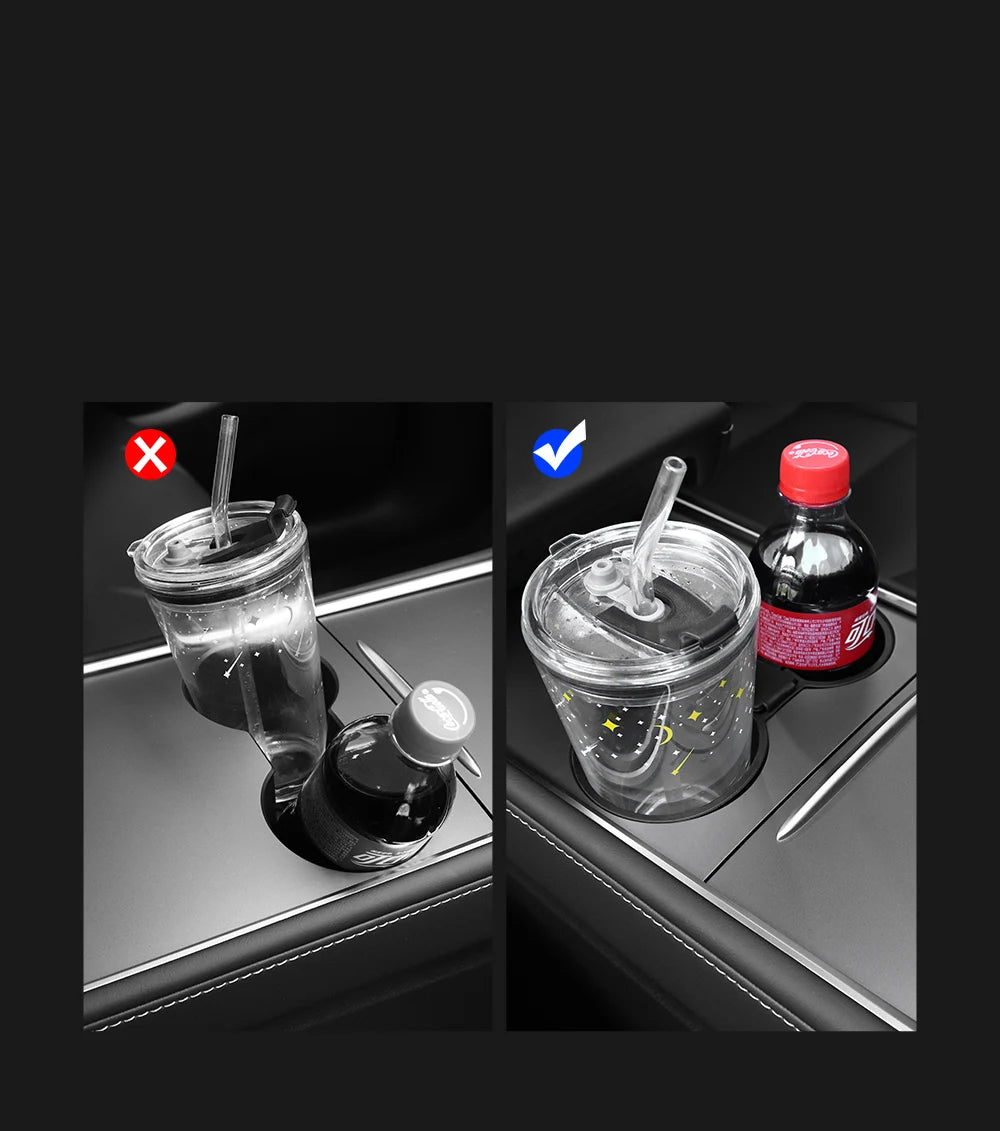 CowLost | for-tesla-model-3-y-highland-junipe-water-cup-holder-storage-box |8