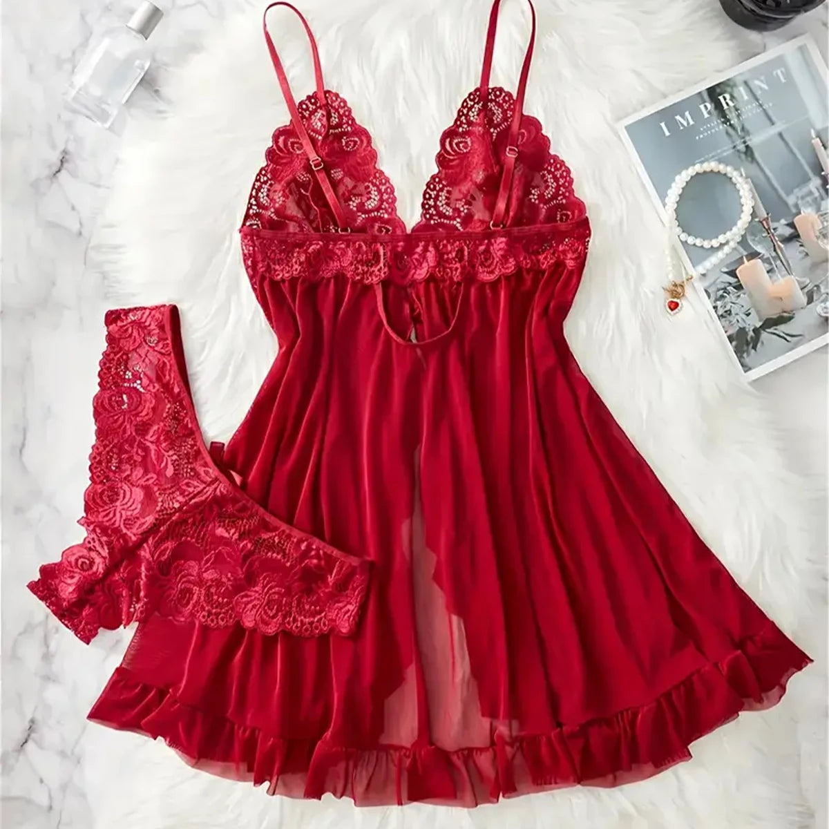 CowLost | elegant-transparent-red-sexy-lingerie-womens-underwear |2