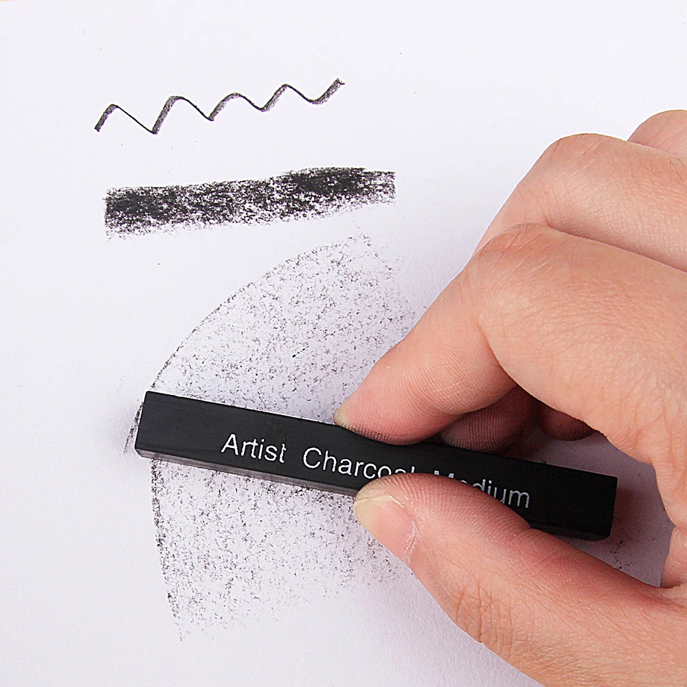 CowLost | graphite-sketch-wood-carbon-strip-set-art-student-painting-charcoal-pencil |5