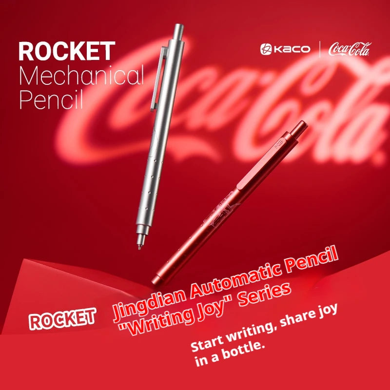 CowLost | product_id-kaco-coca-cola-rocket-0-5mm-mechanical-pencil-with-bubble-lines-break-resistant-hb-lead-smooth-writing |2