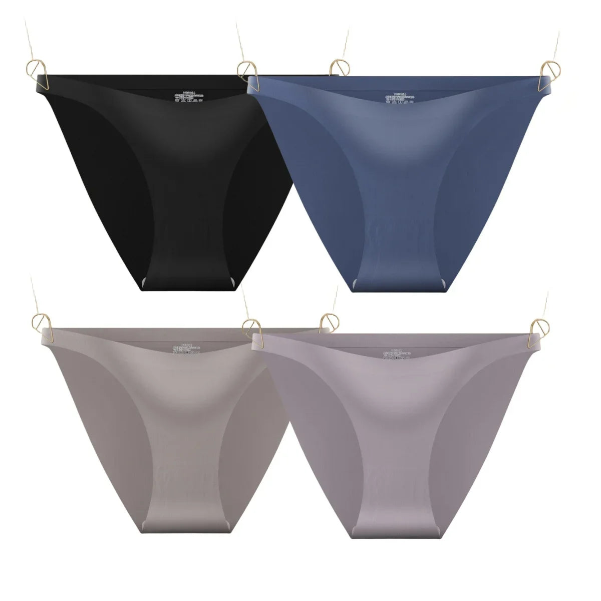 CowLost | product_id-4pcs-women-s-seamless-low-rise-ultra-thin-ice-silk-briefs-solid-colors |17