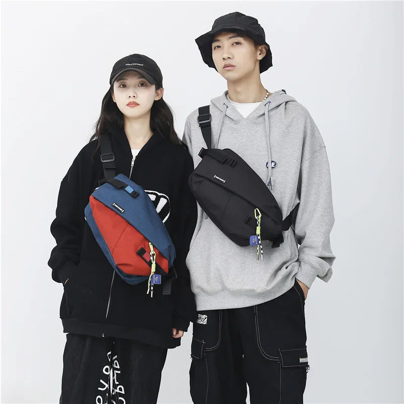 CowLost | uncategorized-high-quality-nylon-panelled-unisex-waist-and-chest-bag-crossbody-pack |7