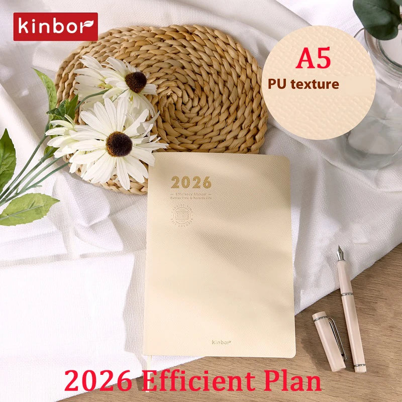 CowLost | product_id-kinbor-2026-a5-pu-leather-planner-one-day-per-page-time-blocking-scheduling-goals-tracking-notepad |2