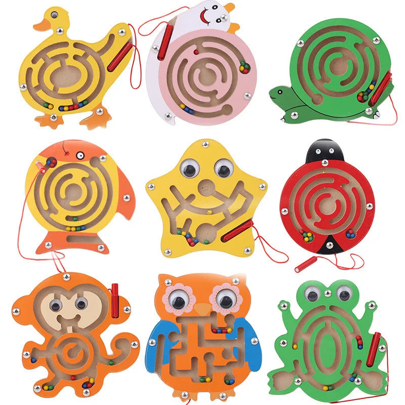 CowLost | fencing-barriers-childrens-wooden-magnetic-track-maze-balance-board-toy |8