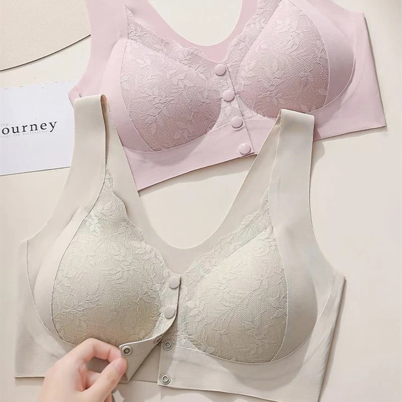 CowLost | product_id-vest-style-front-button-seamless-wire-free-bra-with-adjustable-straps-plus-sizes-for-small-breasts |1
