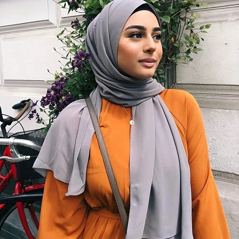CowLost | muslim-chiffon-hijab-scarf-women-long-solid-color |9