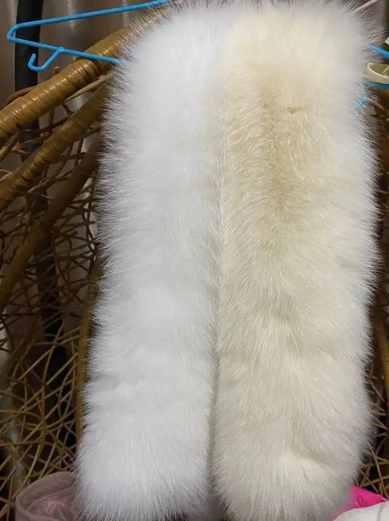 CowLost | fox-fur-collar-for-women-luxury-warm-winter-coat-trim-scarf |7