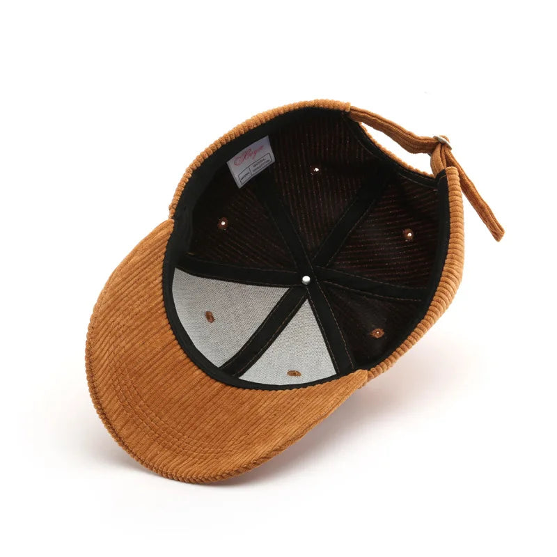CowLost | corduroy-baseball-cap-for-women-men-new-cotton-solid-color-sunhat |5