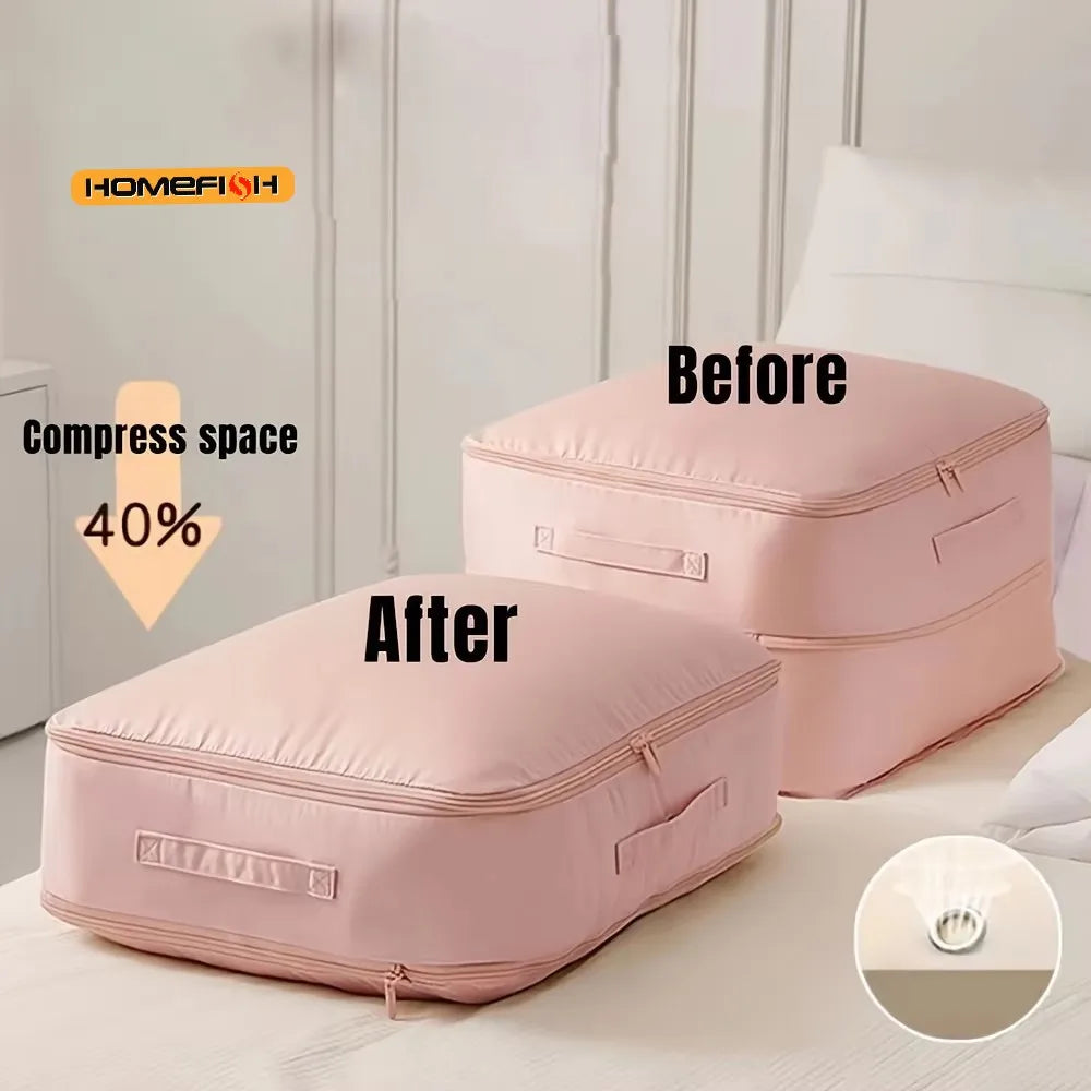 CowLost | product_id-heavy-duty-self-compressing-storage-bag-for-clothes-blankets-quilts-portable-closet-organizer |3