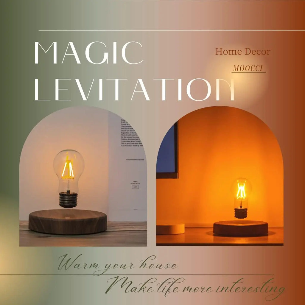 Wireless Levitating Magnetic Floating LED Night Light with 360° Rotation for Room and Office
