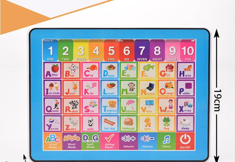 Learning Tablet for Kids Educational Touch and Learn Preschool Toy