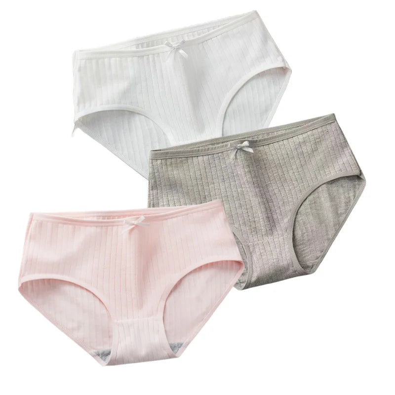 CowLost | product_id-3pcs-women-low-waist-solid-briefs-breathable-cotton-panties |35