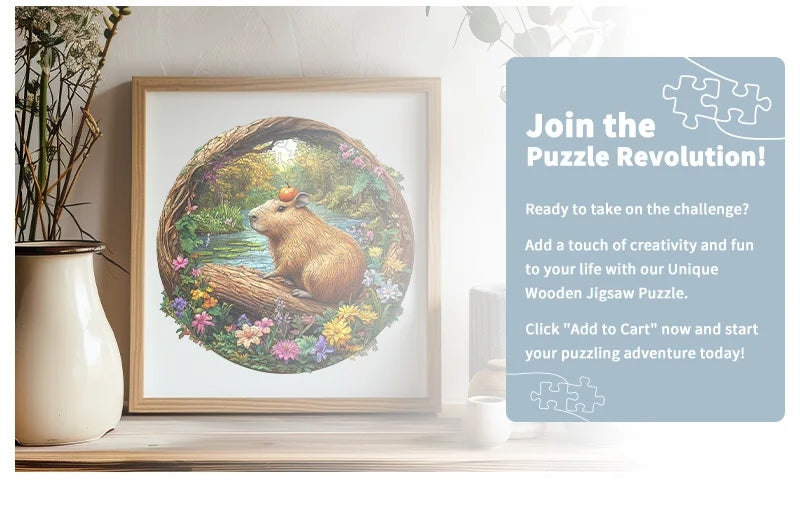 CowLost | product_id-wooden-capybara-pumpkin-forest-animal-jigsaw-puzzle-with-irregular-pieces |10