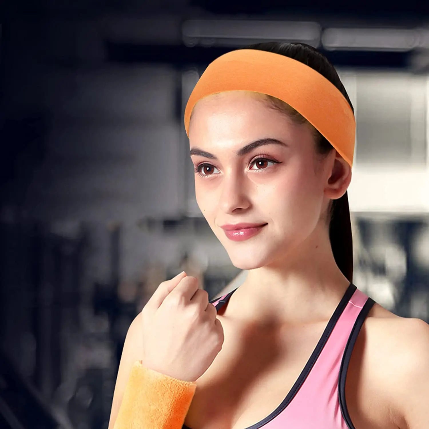 1/4pcs Sweatband for Men & Women Elastic Sport Hairbands