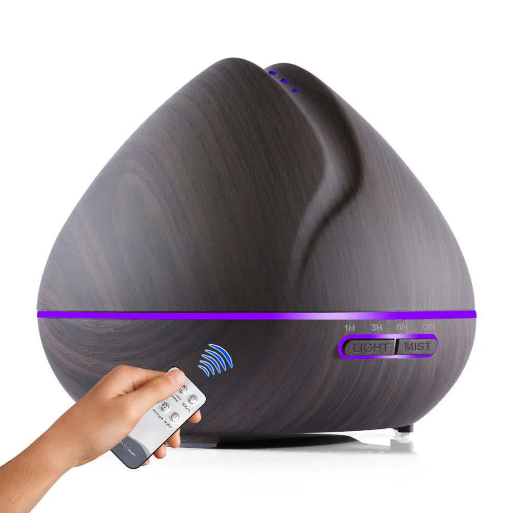 CowLost | product_id-homefish-550ml-ultrasonic-air-humidifier-essential-oil-diffuser-with-wood-grain-remote-7-color-led-lights |4