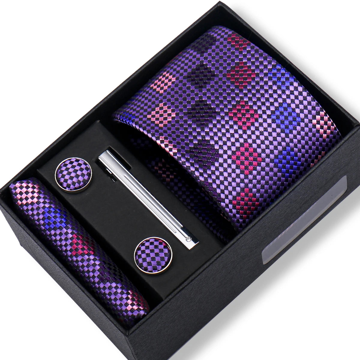 CowLost | tie-men-with-box-top-quality-business-ties-hanky-cufflink-set |84