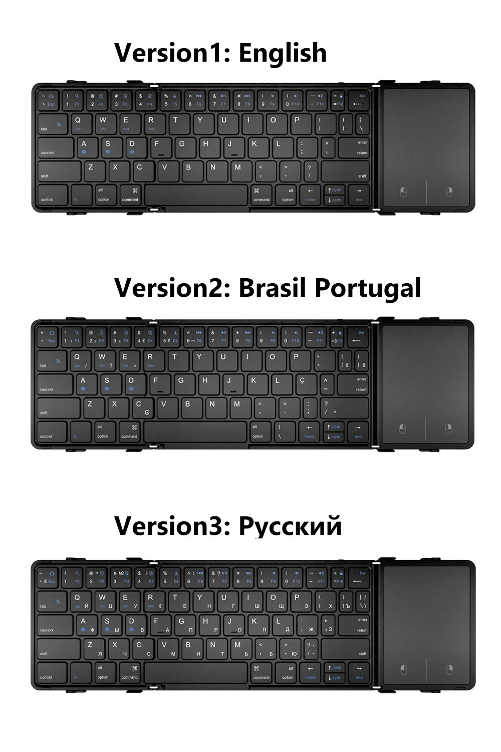 CowLost | folding-bluetooth-keyboard-with-touchpad-wireless-foldable-keyboard-with-pu-leather-for-ios-android-windows-support-3-devices |16