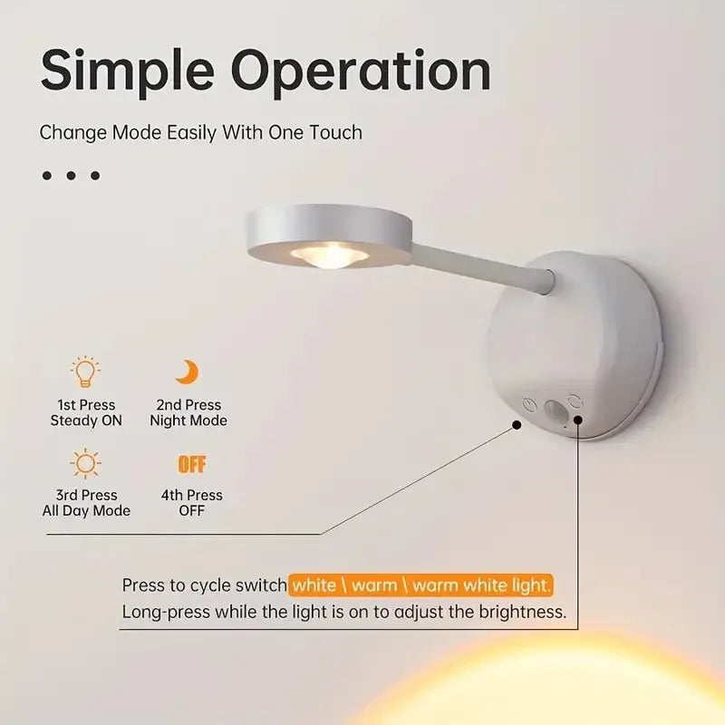 CowLost | product_id-usb-rechargeable-wireless-human-sensing-dimmable-led-wall-spotlight-for-paintings-with-3-color-modes |5