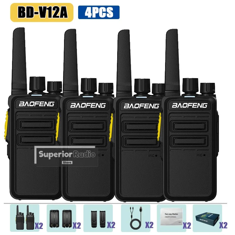 CowLost | mobile-phone-cases-baofeng-bd-v12a-mini-walkie-talkie-uhf-400-480mhz-noise-reduction-usb-c-charging |18