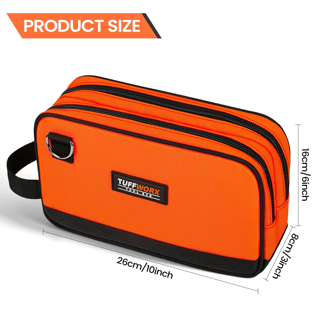 CowLost | product_id-compact-double-zip-tool-bag-orange-black |13