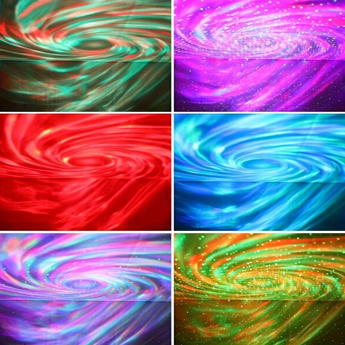 Galaxy Projector RGB Starry Lamp 7-Color LED Mini Night Light with Remote and Auto Rotation