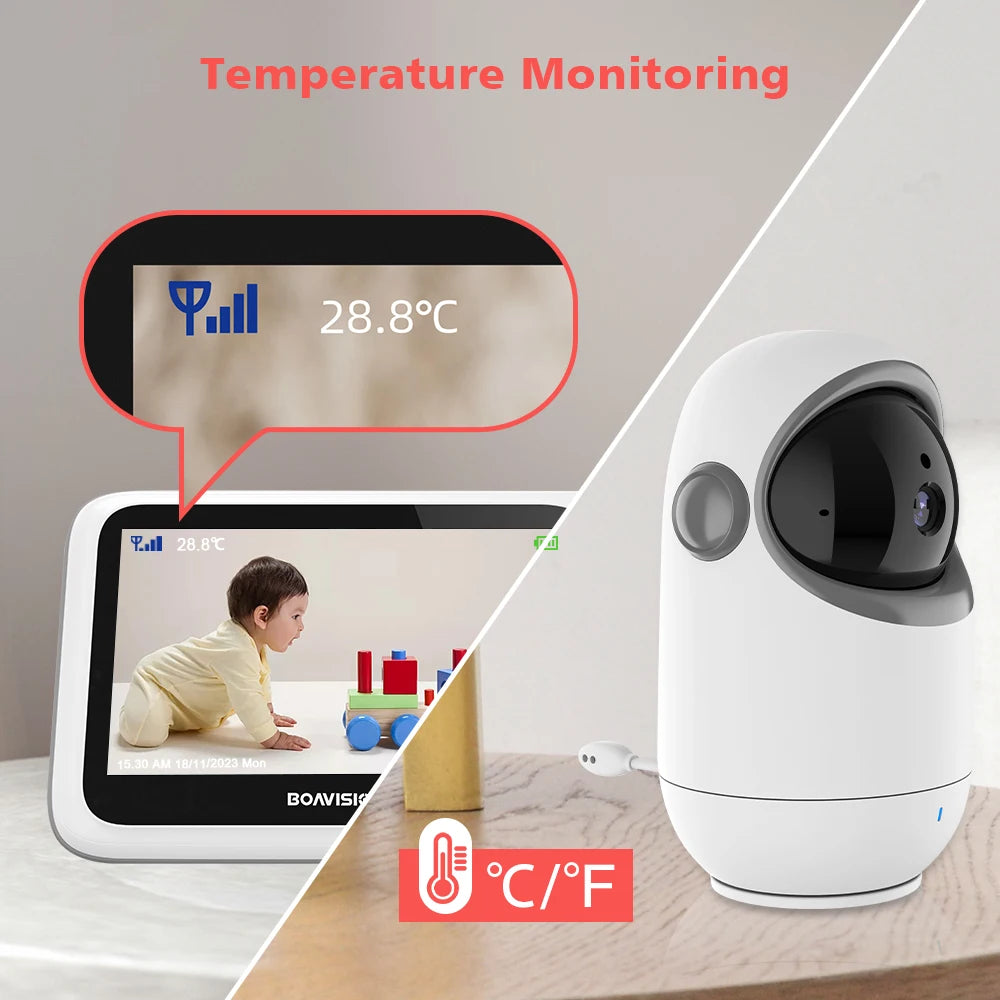CowLost | 4-3-inch-video-baby-monitor-with-pan-tilt-camera-2-4g-wireless-two-way-audio-night-vision-security-camera-babysitter-vb801 |13