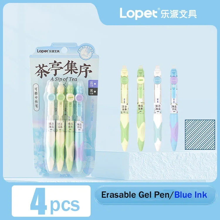 CowLost | product_id-4pcs-lopet-0-5mm-thermo-erasable-gel-pens-black-blue-ink-retractable-for-school-office |22