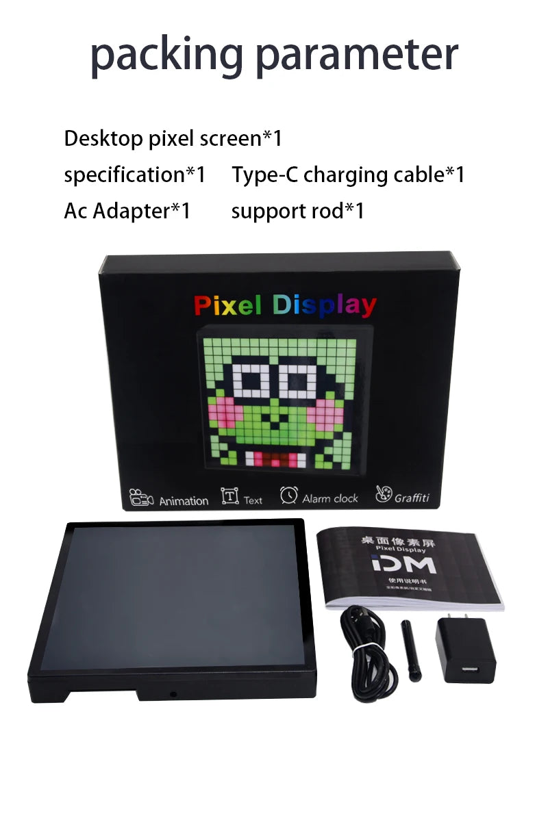 Mexllex RGB USB Smart LED Matrix Pixel Display Panel with APP Control for Text, Car Sign, and Night Light