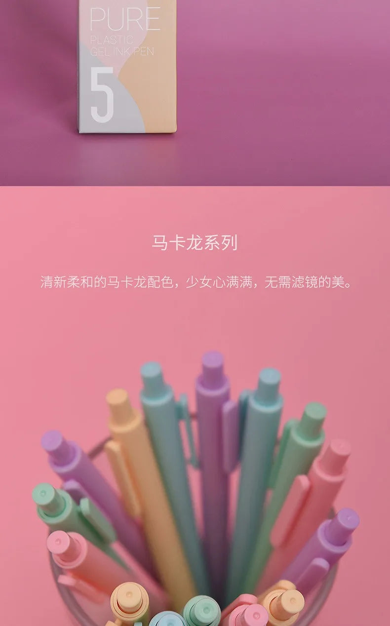 CowLost | product_id-kaco-5pcs-gel-pen-set-0-5mm-colored-ink-smooth-writing-office-school |4