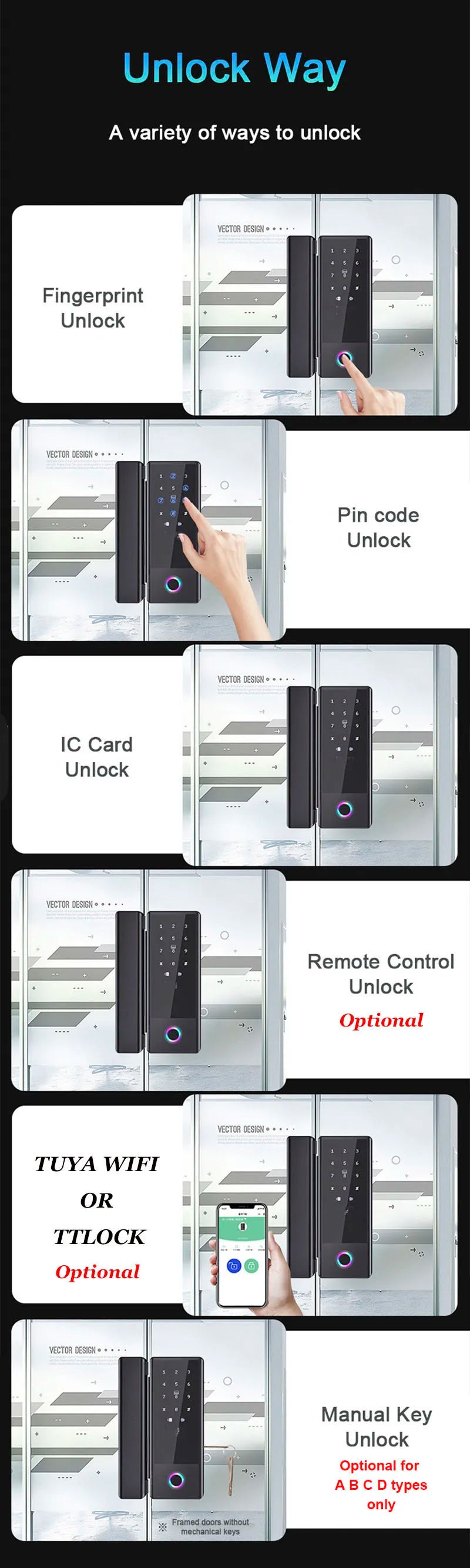 CowLost | locks-keys-product_id-biometric-fingerprint-door-lock-for-sliding-glass-doors-swing-gates-with-bluetooth-ttlock-app-unlock |11