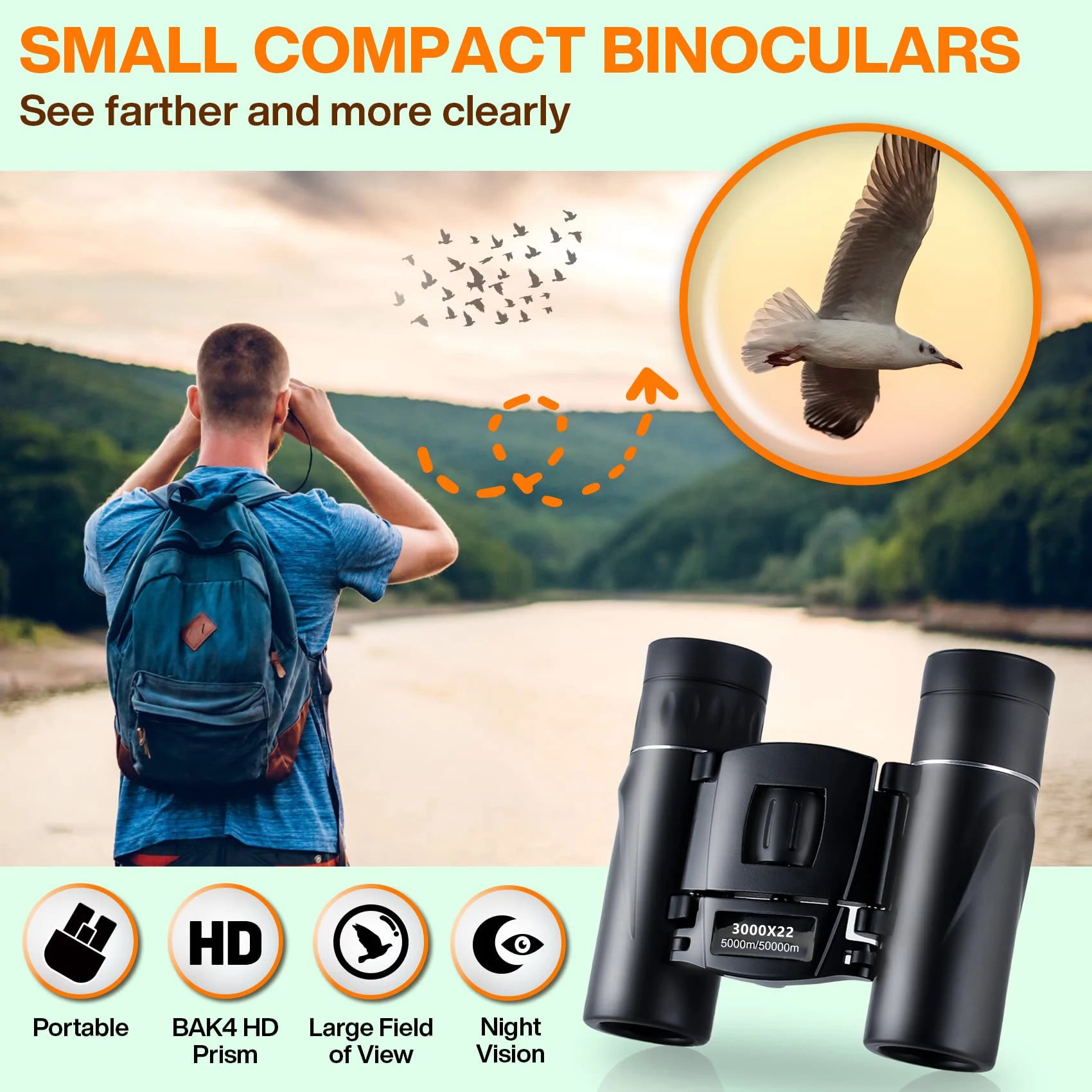 CowLost | product_id-3000x22-bak4-fmc-folding-binoculars-mini-telescope-long-range-50000m-for-outdoor-camping-hunting |7