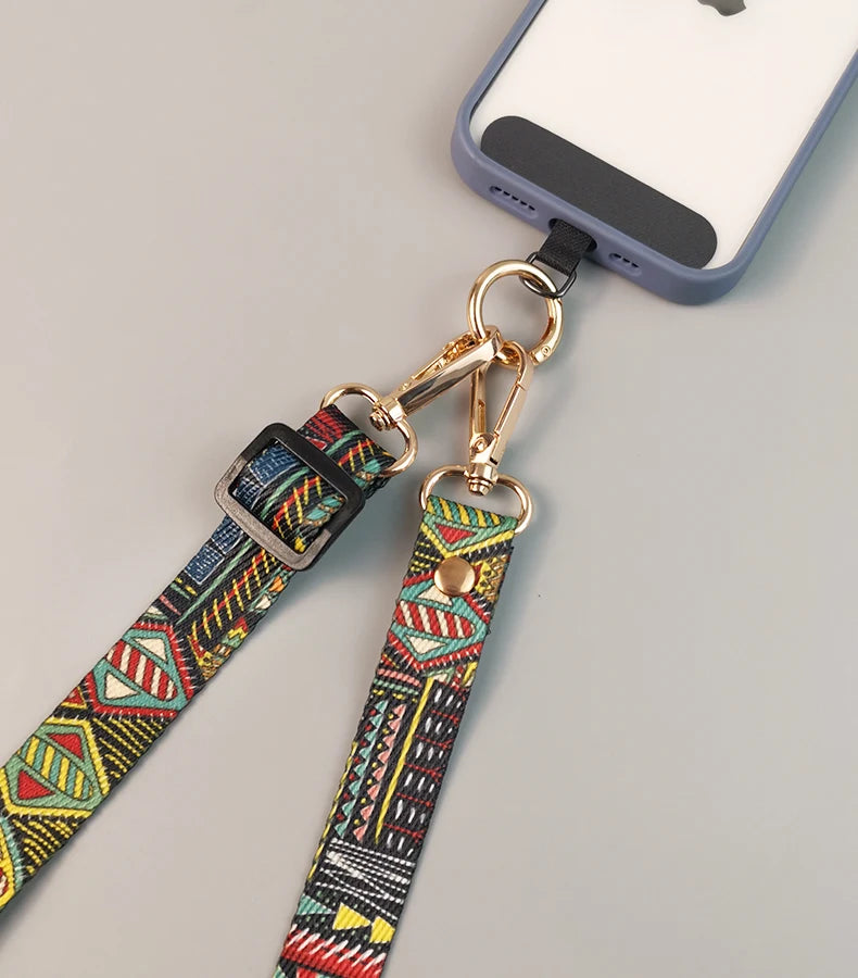 CowLost | uncategorized-adjustable-graffiti-pattern-long-crossbody-phone-lanyard |14