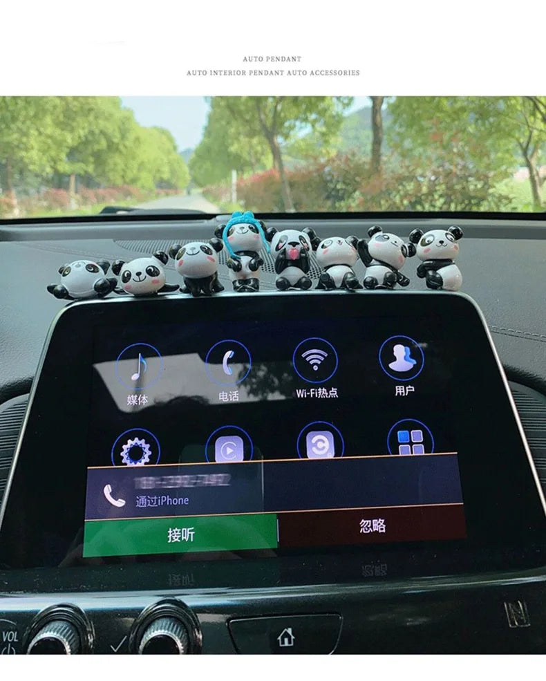 CowLost | product_id-8pcs-mini-giant-panda-car-dashboard-ornaments-navigator-screen-decorations-gift-set |9