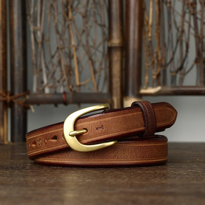 CowLost | 2-4cm-width-copper-buckle-cowskin-genuine-leather-belts-for-women |14