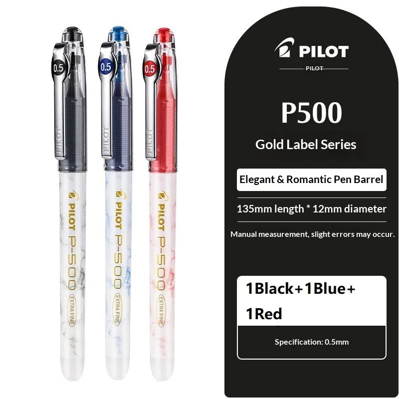 CowLost | product_id-pilot-p500-gold-series-0-5mm-gel-pen-6-colors-anti-smudge-marble-design-ideal-for-students-exams |34