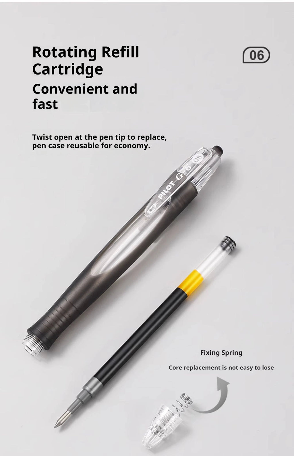 CowLost | product_id-pilot-g-6-0-5mm-gel-pen-with-comfort-grip-black-red-blue-ink-smooth-writing-needle-point |15