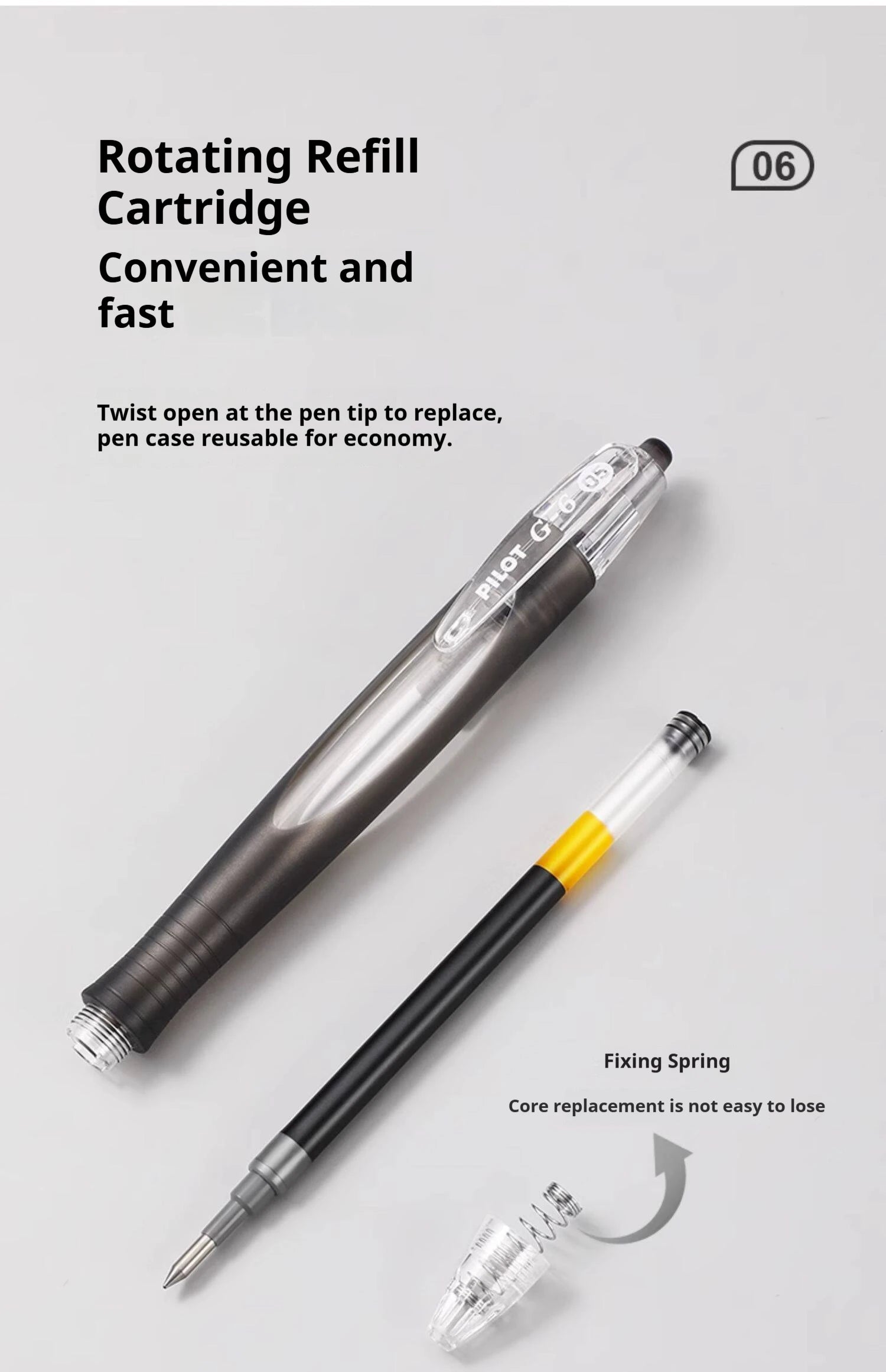 CowLost | product_id-pilot-g-6-0-5mm-gel-pen-with-comfort-grip-black-red-blue-ink-smooth-writing-needle-point |15