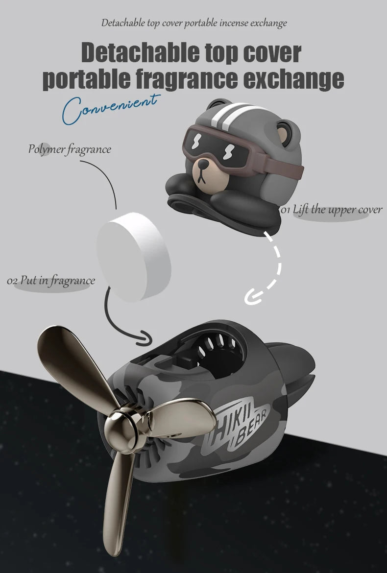 CowLost | product_id-rotating-propeller-plane-pilot-bear-car-air-freshener-vent-clip-diffuser |15