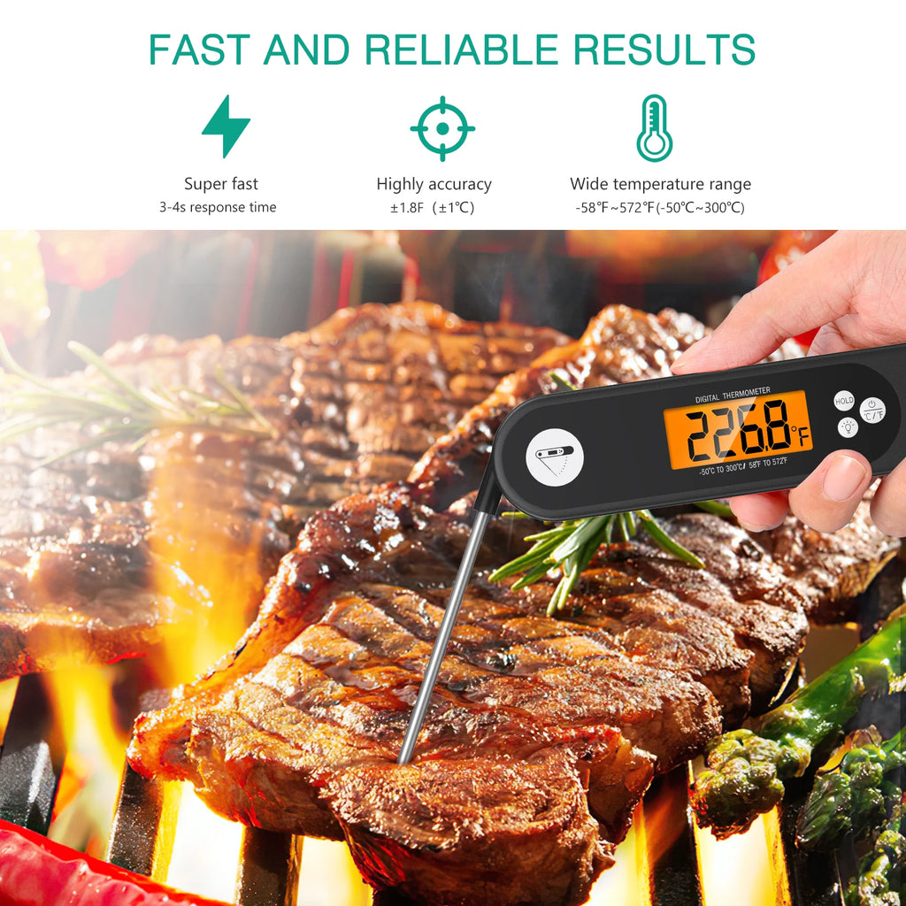 ORIA Digital Waterproof Food Thermometer for BBQ, Meat, Water, and Milk Cooking Probe