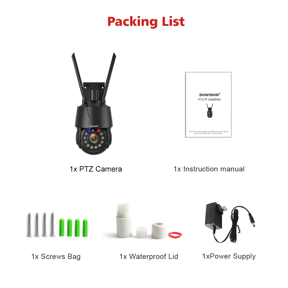 CowLost | outdoor-surveillance-camera-wifi-4g-poe-8mp-5mp-30x-optical-zoom-ai-auto-tracking-150m-ir-distance-metal-ptz-security-camera |18