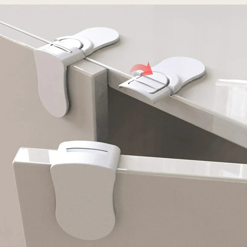 CowLost | 4pcs-multi-functional-cabinet-door-lock-anti-pinching-hand-refrigerator-lock |9