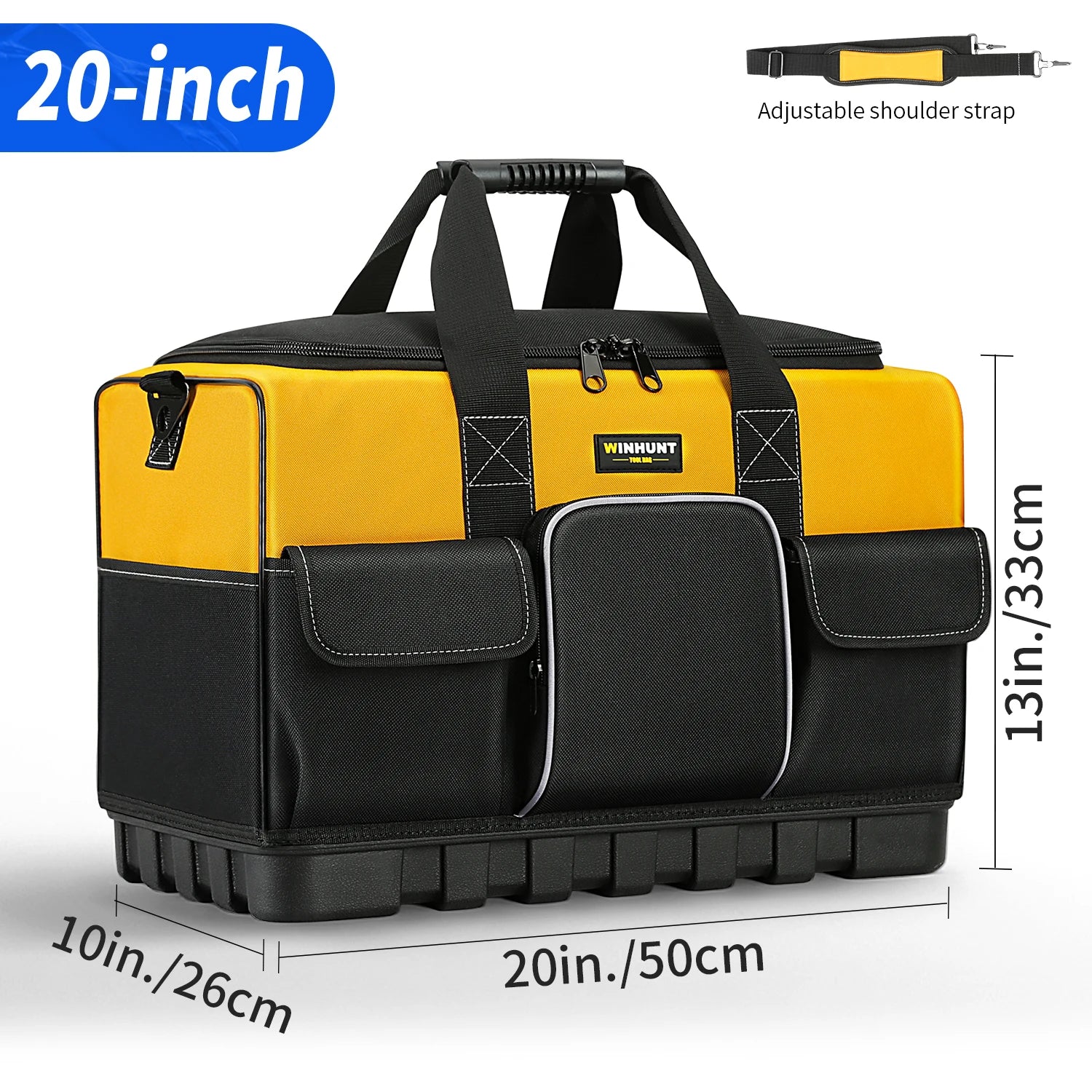 CowLost | product_id-heavy-duty-16-pocket-electrician-tool-bag-with-hard-bottom-for-hvac-mechanic |18