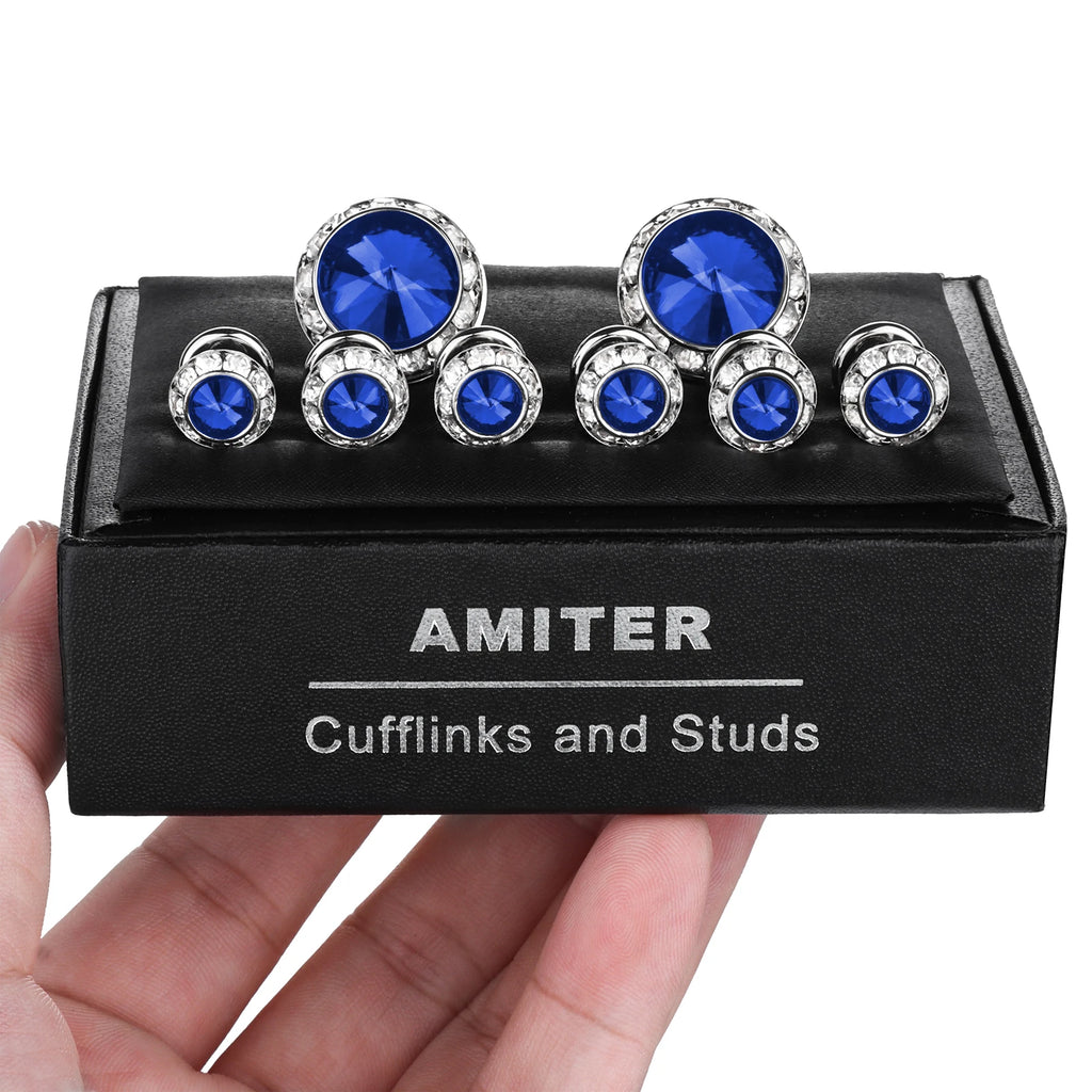 CowLost | clothing-accessories-hawson-royal-blue-gemstone-cufflinks-tuxedo-studs-set-for-men-formal-wear |6