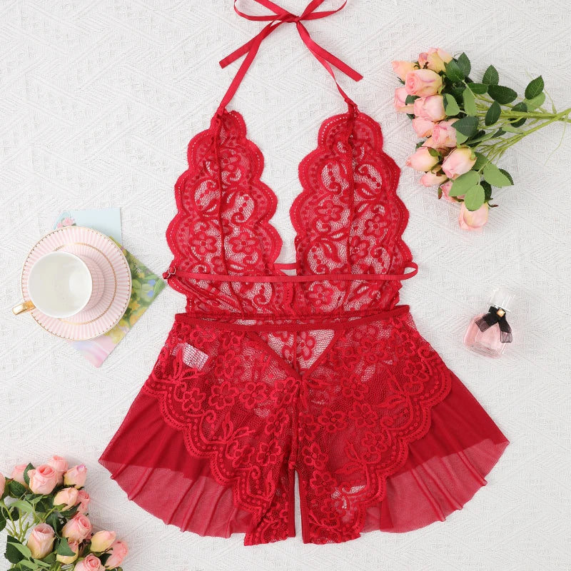 CowLost | womens-hollow-crotchless-bodysuit-slim-fit-erotic-mesh-lace-jumpsuit |2