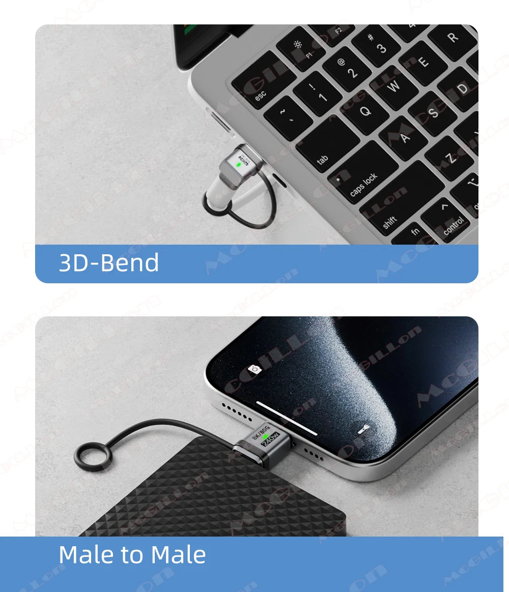 CowLost | product_id-usb4-2-0-pd-240w-5a-usb-c-to-usb-c-straight-angle-charger-adapter-120gbps-16k-60hz |16