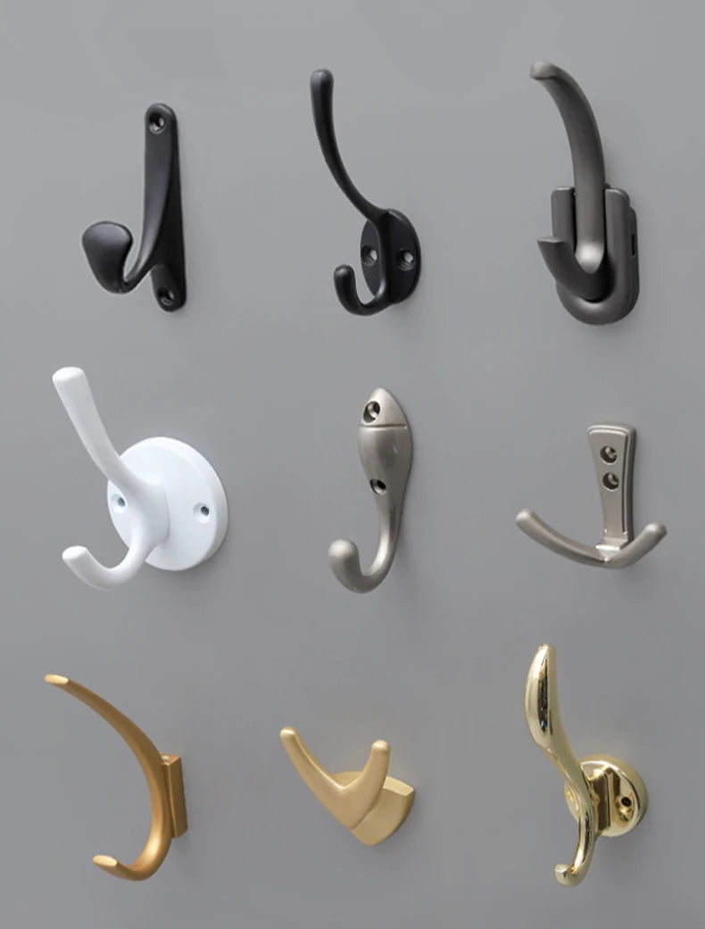 CowLost | modern-minimalist-zinc-alloy-black-clothes-hook-furniture |7