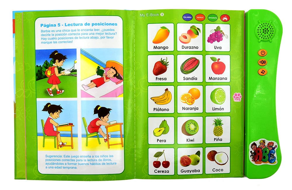 Learn Spanish for Kids Audio Book | Spanish Talking Sound Book for Toddlers